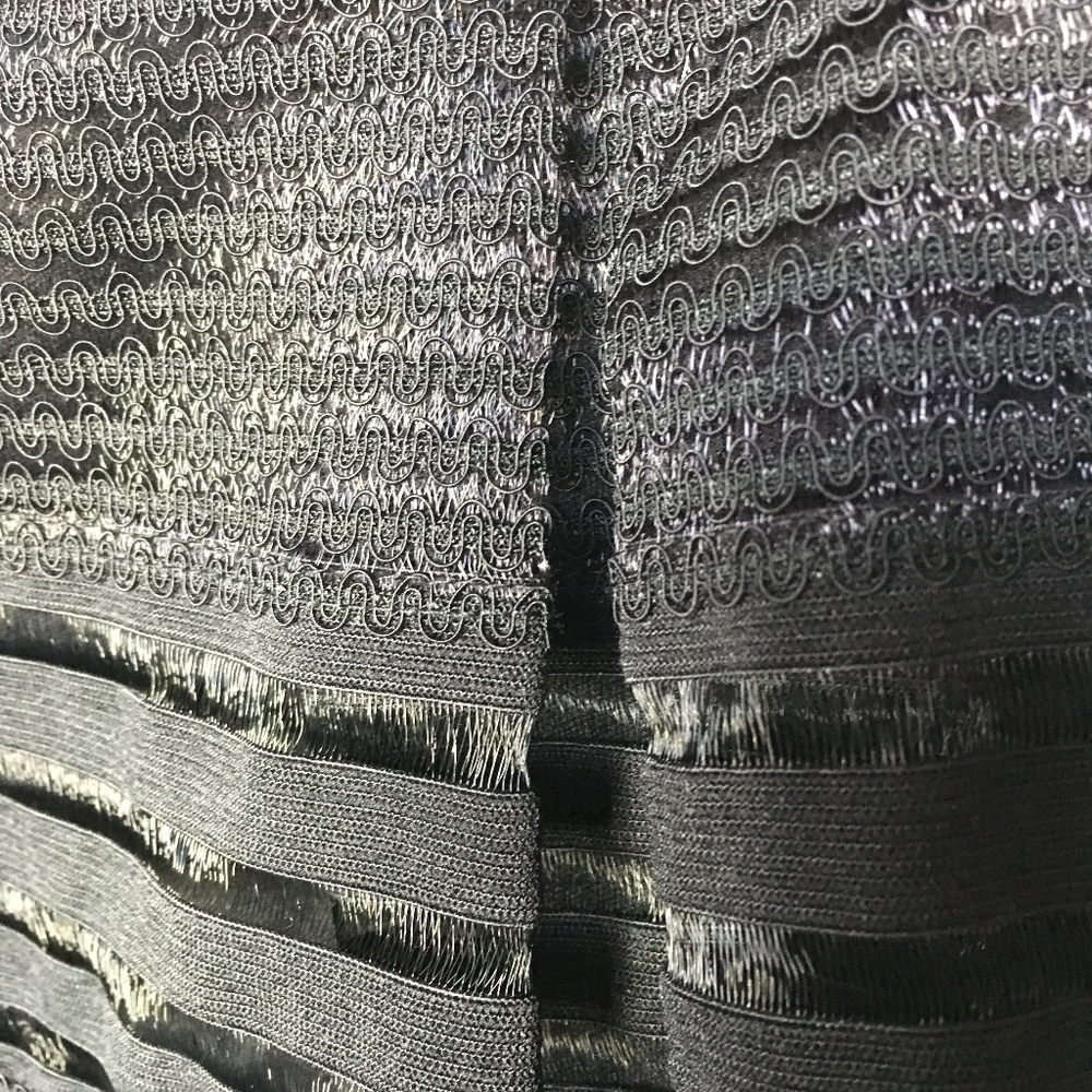 Torrid Plus Size Black Striped Sheer Flared Skirt - Picture 4 of 6